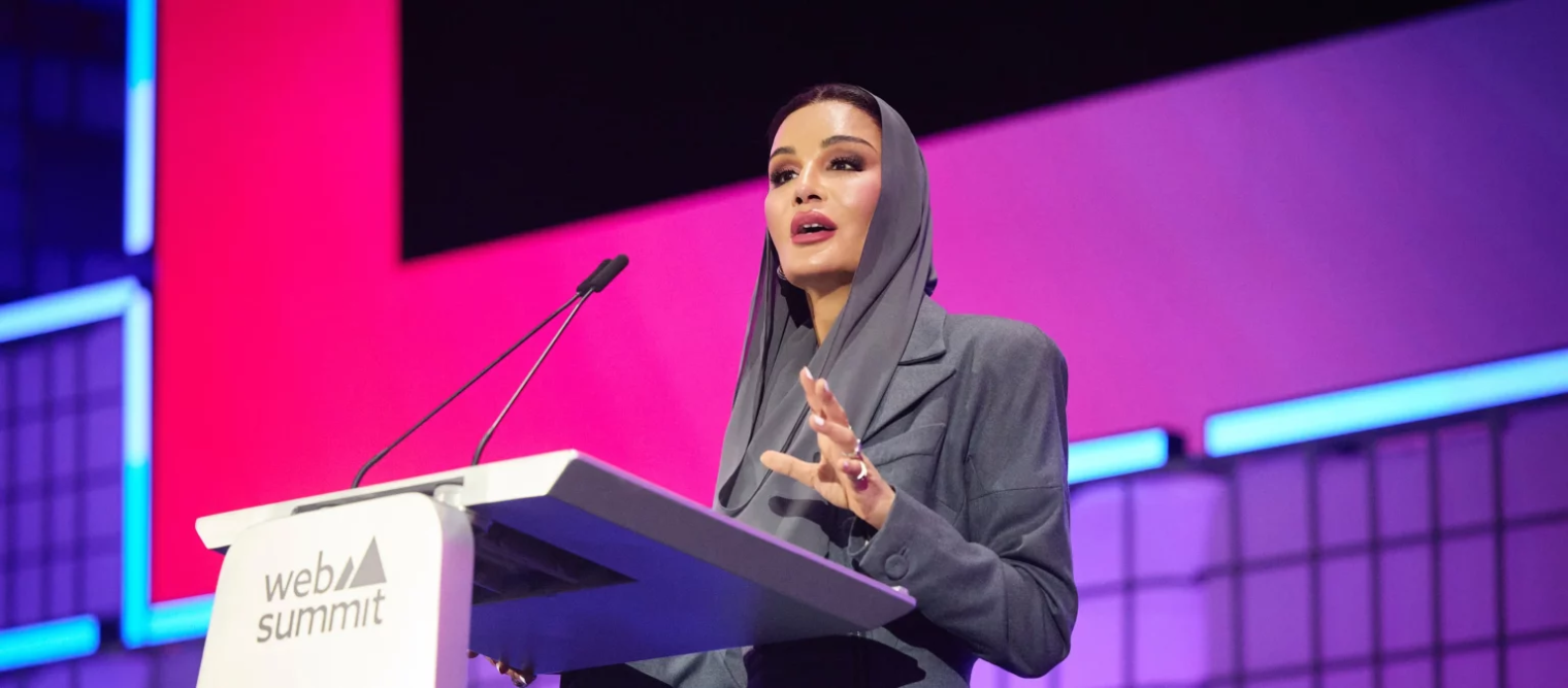 HH Sheikha Moza bint Nasser delivers opening remarks on the first day of Web Summit Qatar 2026