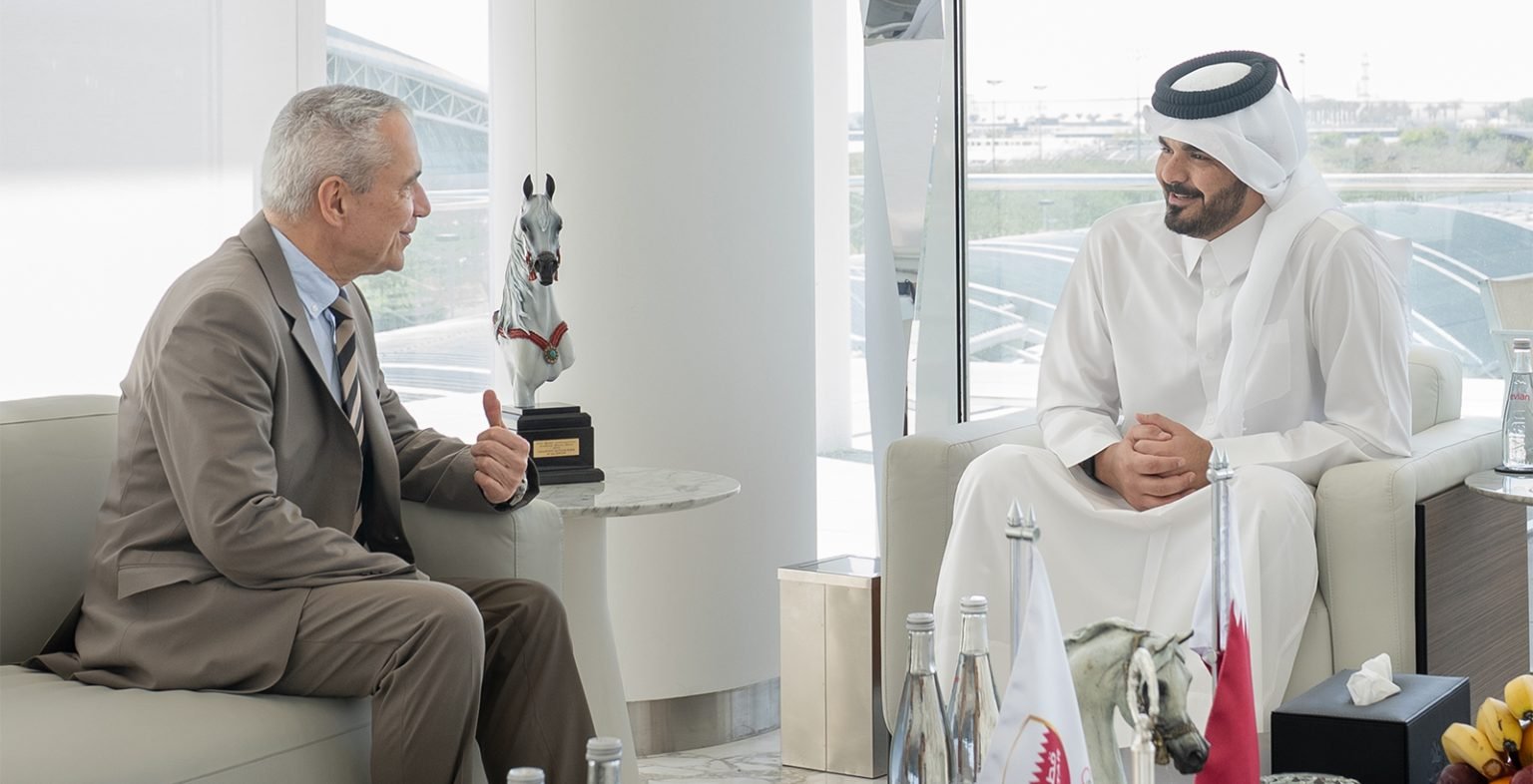 HE Sheikh Joaan Meets FEI President