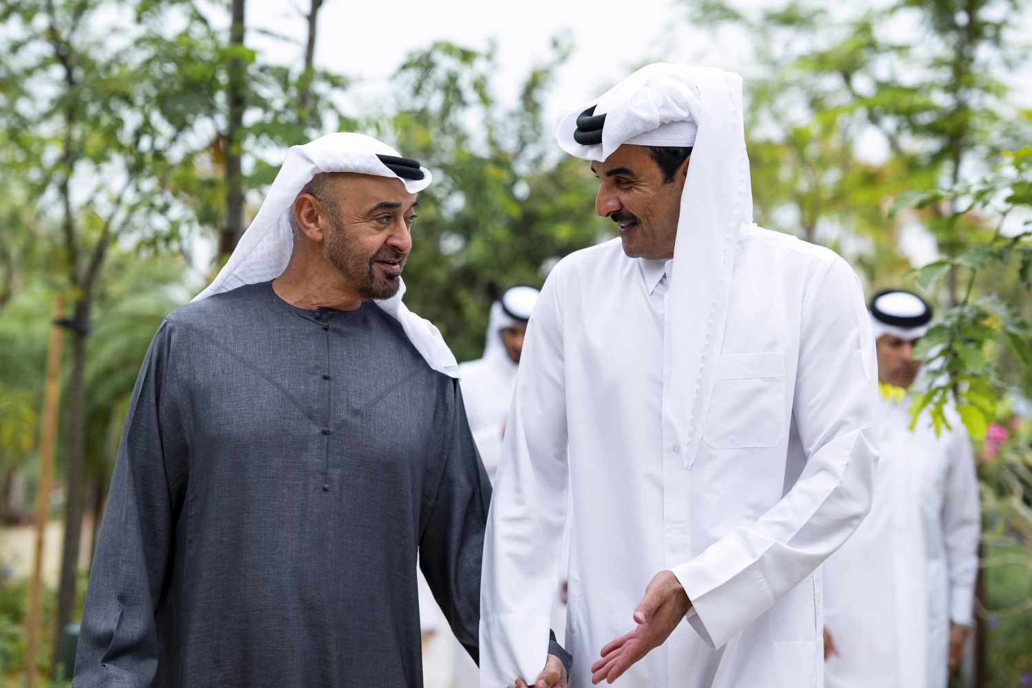 HH The Amir and UAE President Discuss Current Regional and International Developments.