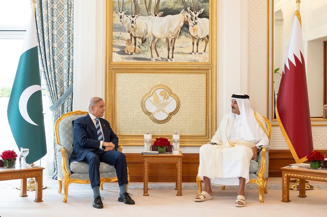 HH the Amir, Pakistani Prime Minister Discuss Regional, International Developments.
